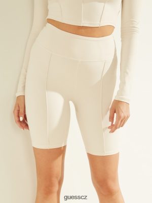GUESS Czech Republic - GUESS Coline Biker Shorts tlumený kámen ženy 2BRD2329 oblečení