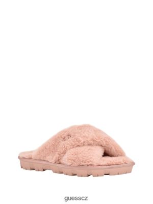 GUESS Czech Republic - GUESS Crisscross Fur Slipper růžový ženy 2BRD3502 obuv