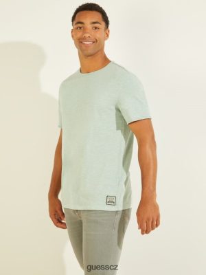 GUESS Czech Republic - GUESS Dustin Tee Matcha prach muži 2BRD4078 oblečení
