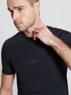 GUESS Czech Republic - GUESS Eco Aidy Tee Bleu elegantní muži 2BRD4099 oblečení