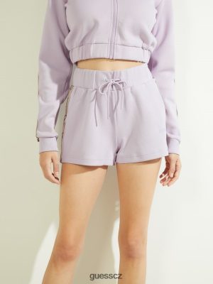GUESS Czech Republic - GUESS Eco Britney Sweat Shorts Wisteria Petal ženy 2BRD2284 oblečení