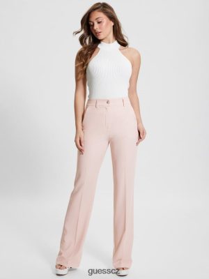 GUESS Czech Republic - GUESS Eco Carla Straight Pant dolly růžová ženy 2BRD2008 oblečení