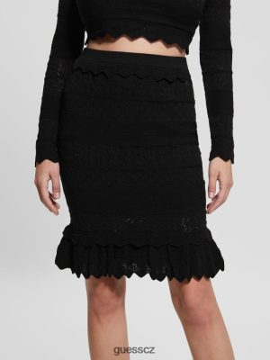 GUESS Czech Republic - GUESS Eco Deeta Popelle sukně černý ženy 2BRD2362 oblečení