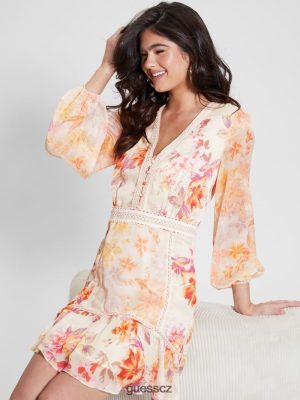 GUESS Czech Republic - GUESS Eco Elana Floral šaty Catalina Blooms ženy 2BRD355 oblečení