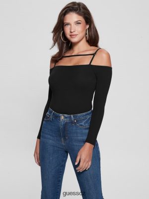 GUESS Czech Republic - GUESS Eco Malaya využil kombinézu černý ženy 2BRD1399 oblečení