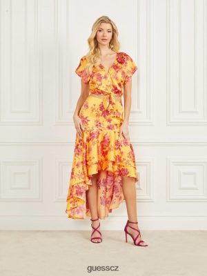 GUESS Czech Republic - GUESS Emaya midi šaty Eden tisk ženy 2BRD529 oblečení