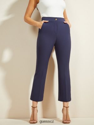 GUESS Czech Republic - GUESS Evelyn oříznuté kalhoty Noční námořnictvo ženy 2BRD2095 oblečení