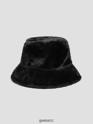 GUESS Czech Republic - GUESS Faux-Fur Bucket Hat Černý hadí ženy 2BRD3805 příslušenství