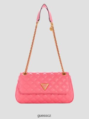 GUESS Czech Republic - GUESS Giully prošívaný kabriolet crossbody vodní meloun ženy 2BRD2881 tašky