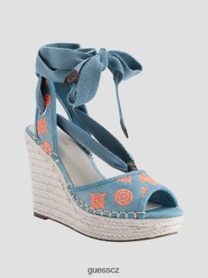 GUESS Czech Republic - GUESS Halona kravata Espadrille klíny Džínoviny ženy 2BRD3448 obuv