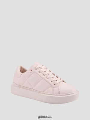 GUESS Czech Republic - GUESS Hilan prošívané tenisky s nízkým vrcholem světle růžová 680 ženy 2BRD3361 obuv