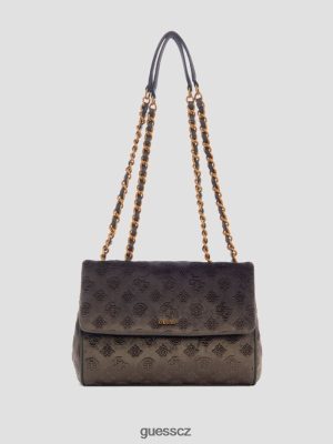 GUESS Czech Republic - GUESS Inia sametový kabriolet crossbody šedá ženy 2BRD3058 tašky