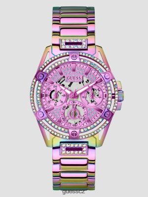 GUESS Czech Republic - GUESS Iridescent drahokamy řezané hodinky víno ženy 2BRD3547 příslušenství