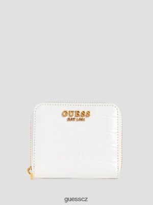 GUESS Czech Republic - GUESS James Croc malá peněženka na zip Bílé více ženy 2BRD3127 tašky