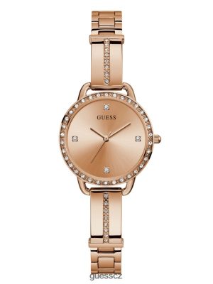GUESS Czech Republic - GUESS Křišťálové analogové hodinky růžové zlato ženy 2BRD3595 příslušenství