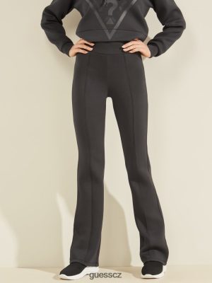 GUESS Czech Republic - GUESS Kalhoty širokoúhlého ekologického hlediska Modrá grafit šedá ženy 2BRD2494 oblečení