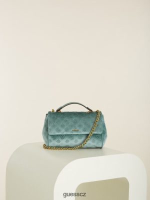 GUESS Czech Republic - GUESS Kimi Logo Convertible Crossbody Aqua ženy 2BRD2917 tašky