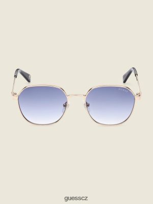 GUESS Czech Republic - GUESS Kovové geometrické sluneční brýle zelený ženy 2BRD3721 příslušenství