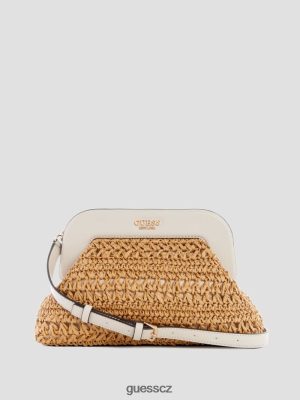 GUESS Czech Republic - GUESS LIGURIA háčkování slámy bílý ženy 2BRD2911 tašky