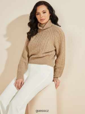 GUESS Czech Republic - GUESS Lala Comfort Cashmere svetr Blonde Ambition Multi ženy 2BRD1555 oblečení