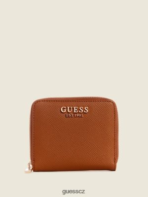 GUESS Czech Republic - GUESS Laurel malá peněženka na zip lehký koňak ženy 2BRD3154 tašky