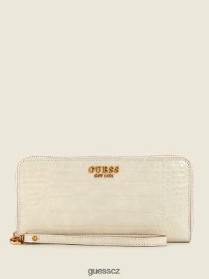 GUESS Czech Republic - GUESS Laurel velká peněženka na zip Brun/Egyptan Brown ženy 2BRD3157 tašky