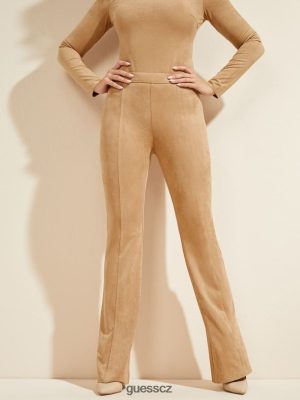 GUESS Czech Republic - GUESS Leonie Pant Blonďatá ambice ženy 2BRD2305 oblečení