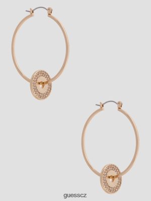 GUESS Czech Republic - GUESS Náušnice dláždí kotouče obruče zlato ženy 2BRD3892 příslušenství
