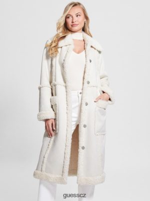 GUESS Czech Republic - GUESS Nicoletta Coat krémová bílá ženy 2BRD1894 oblečení