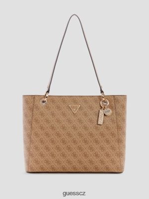 GUESS Czech Republic - GUESS Noelle Quattro G Noel Tote Latte logo ženy 2BRD3232 tašky