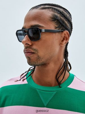 GUESS Czech Republic - GUESS Originals Aviator sluneční brýle černý unisex 2BRD3700 příslušenství