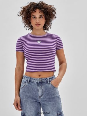 GUESS Czech Republic - GUESS Originals Eco Stripted Baby Tee Světlo Iris Multi unisex 2BRD1243 oblečení