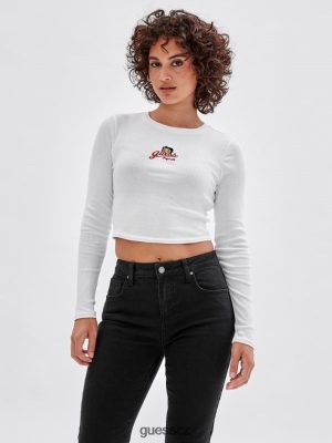 GUESS Czech Republic - GUESS Originals X Betty Boop Top Top čistá bílá unisex 2BRD1342 oblečení