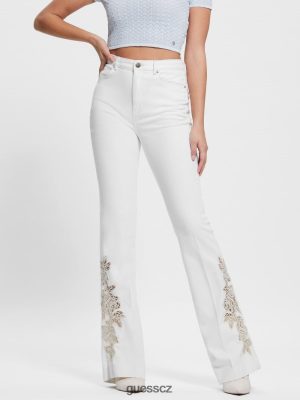 GUESS Czech Republic - GUESS Pop '70s Floral Applique Flored džíny vášnivé ženy 2BRD16 oblečení