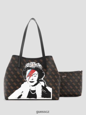 GUESS Czech Republic - GUESS Queen Quattro G Logo Tote Bleu/La Bamba Wash ženy 2BRD3106 tašky