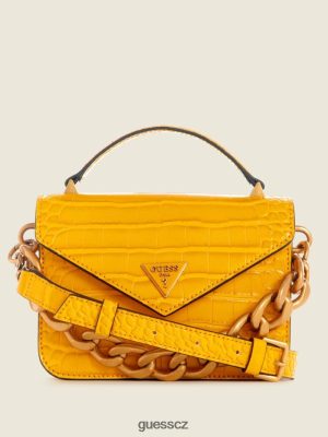 GUESS Czech Republic - GUESS Retour Mini Top Handle Crossbody žluť ženy 2BRD2893 tašky