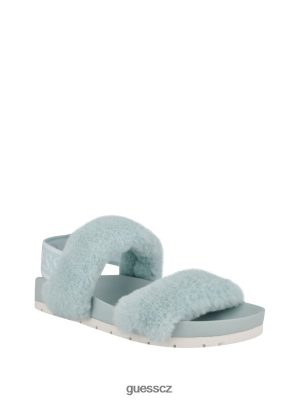 GUESS Czech Republic - GUESS Sandál Faux-Fur Faux-Fur modrý ženy 2BRD3505 obuv