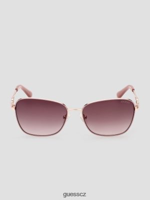 GUESS Czech Republic - GUESS Sluneční brýle z motýlí kovové barvy červený ženy 2BRD3754 příslušenství