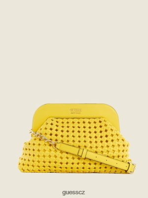 GUESS Czech Republic - GUESS Spojka rámu Sicilia žluť ženy 2BRD3316 tašky
