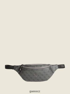 GUESS Czech Republic - GUESS Vezzola Smart Belt Bag Černý květinový tisk muži 2BRD3235 příslušenství