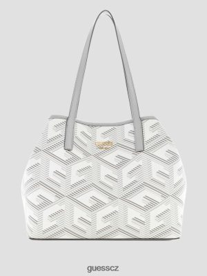 GUESS Czech Republic - GUESS Vikky G Cube tote ocel ženy 2BRD3073 tašky