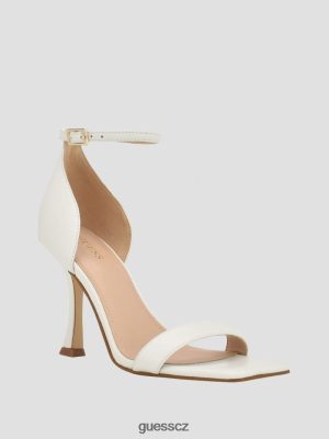 GUESS Czech Republic - GUESS Yael Leather Heels Bílé graffiti ženy 2BRD3400 obuv
