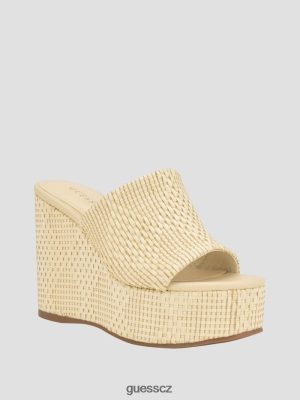 GUESS Czech Republic - GUESS Yenisa tkané klínové sandály Světle přirozené ženy 2BRD3463 obuv