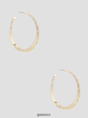 GUESS Czech Republic - GUESS Zlatá náušnice zkroucené obruče zlato ženy 2BRD3841 příslušenství
