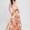 GUESS Czech Republic - GUESS Šaty Katia Halter Maxi Acquarelle Bloom Print ženy 2BRD514 oblečení