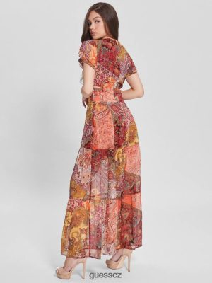 GUESS Czech Republic - GUESS šaty ekologicky paisley vera Paisley Fields Print ženy 2BRD838 oblečení