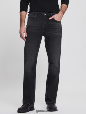 GUESS Czech Republic - GUESS ekologické bootcut džíny Dark Eclipse muži 2BRD4036 oblečení