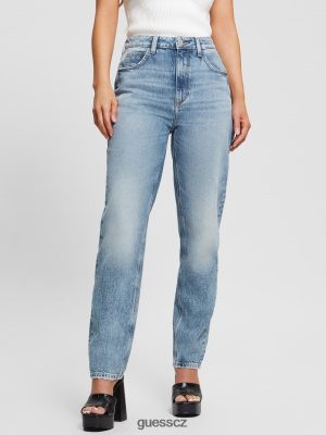 GUESS Czech Republic - GUESS ekologické výškové džíny mámy Boo se uvolnil ženy 2BRD58 oblečení