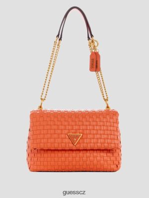 GUESS Czech Republic - GUESS lisbet tkaný kabriolet crossbody mák ženy 2BRD2770 tašky