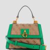 GUESS Czech Republic - GUESS logo Stephi Jacquard Micro Mini Bag zelený ženy 2BRD2968 tašky